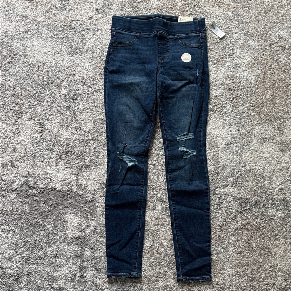 Old Navy Rockstar Mid Rise Skinny Distressed Jeans